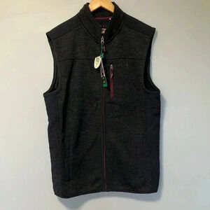 NWT Orvis Grey black sweater  fleece vest
